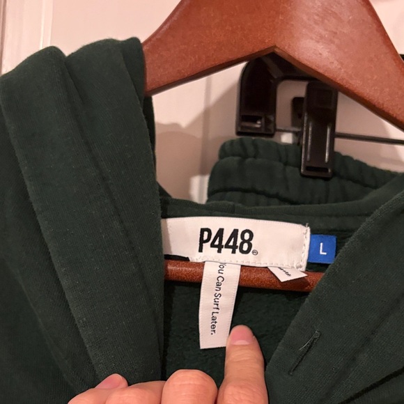 P448 Dark Green Hoodie and Joggers Set - Picture 4 of 12